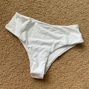 Zaful high waisted white swim suit bottoms